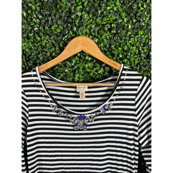 La Vanya, Rhignstones Blouse, Women’s Size M - Picture 2 of 5